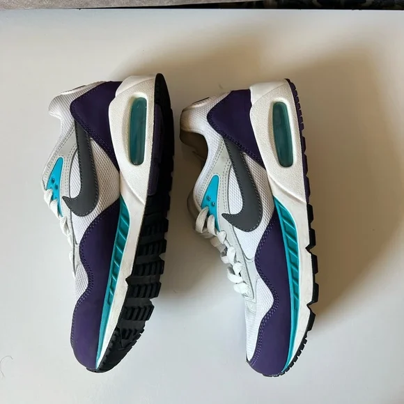 Nike White Purple Teal Retro Air Max Sneakers - Picture 1 of 8